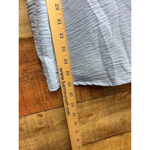 Zenana Womens Light Blue Oversized V-Neck Top W/ Pocket M - Picture 4 of 6